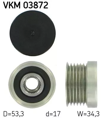 SKF Alternator Freewheel Clutch (VKM03872)