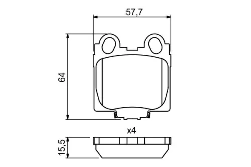 BOSCH Brake Pad Set, disc brake (0986494231)