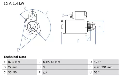 BOSCH Starter (0986018340)