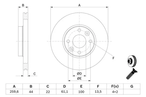 BOSCH Brake Disc (0986479B73)