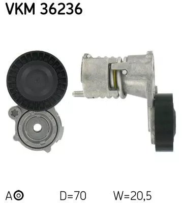 SKF Belt Tensioner, V-ribbed belt (VKM36236)