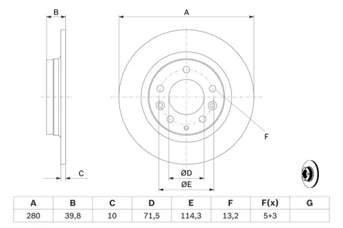 BOSCH Brake Disc (0986479B77)