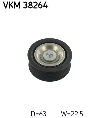 Deflection/Guide Pulley, V-ribbed belt