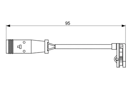 BOSCH Warning Contact, brake pad wear (1987473036)