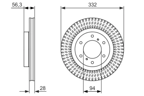 BOSCH Brake Disc (0986479782)