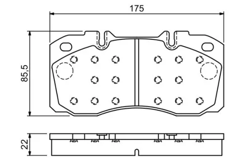 BOSCH Brake Pad Set, disc brake (0986494257)