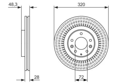 BOSCH Brake Disc (0986479795)