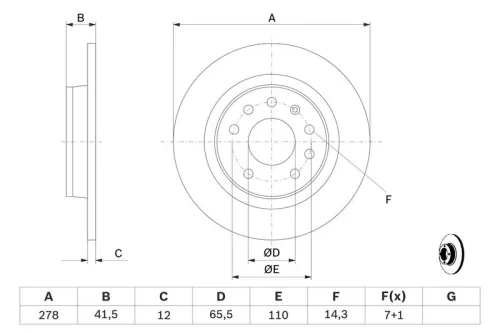 BOSCH Brake Disc (0986479B74)