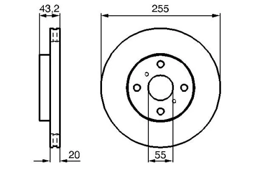 BOSCH Brake Disc (0986479B60)
