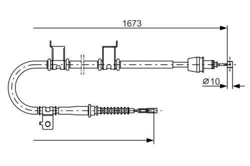 BOSCH Cable Pull, parking brake (1987482361)