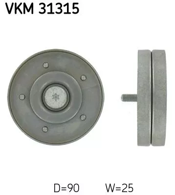 Deflection/Guide Pulley, V-ribbed belt