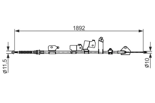 BOSCH Cable Pull, parking brake (1987482439)