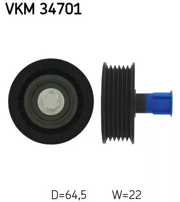Deflection/Guide Pulley, V-ribbed belt