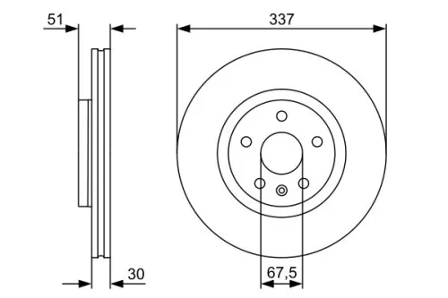 BOSCH Brake Disc (0986479545)