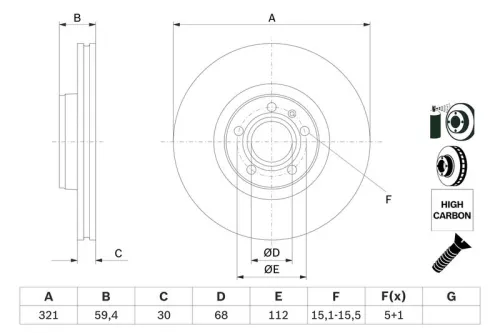 BOSCH Brake Disc (0986479300)