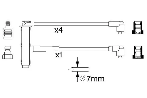 BOSCH Ignition Cable Kit (0986356731)