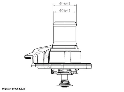 BorgWarner (Wahler) Thermostat, coolant (410937.82D)