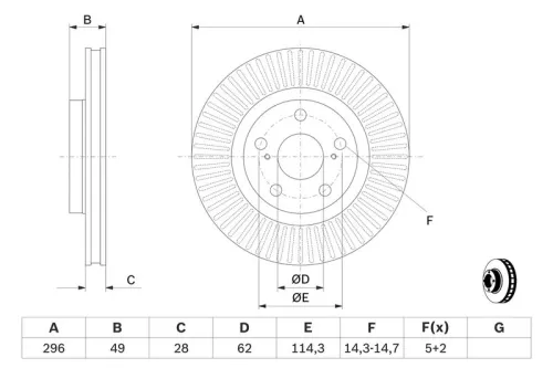 BOSCH Brake Disc (0986479768)