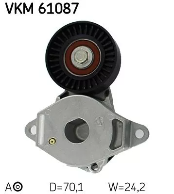 SKF Belt Tensioner, V-ribbed belt (VKM61087)