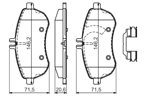 BOSCH Brake Pad Set, disc brake (0986494593)