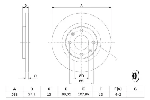 BOSCH Brake Disc (0986479B51)
