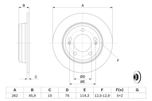 BOSCH Brake Disc (0986479052)