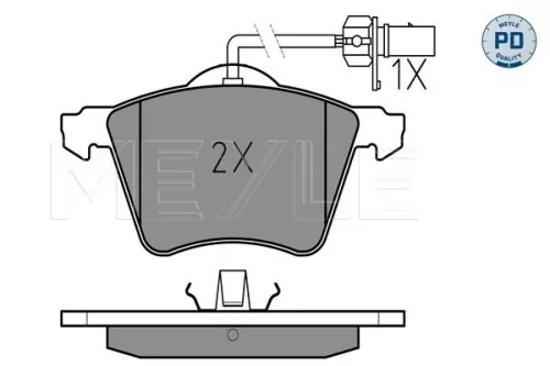 MEYLE Brake Pad Set, disc brake (0252341819/PD)