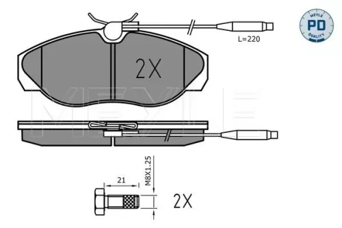 MEYLE Brake Pad Set, disc brake (0252179719/PD)