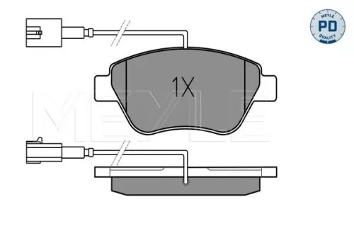 MEYLE Brake Pad Set, disc brake (0252370517/PD)