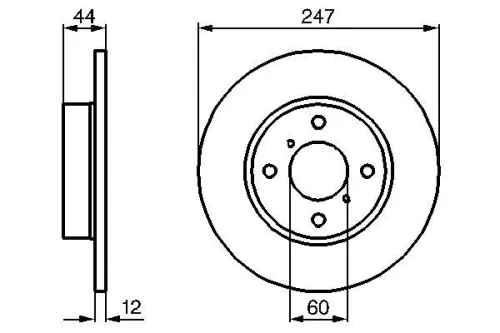 BOSCH Brake Disc (0986479B45)