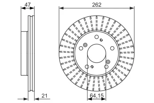 BOSCH Brake Disc (0986479687)