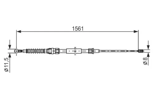 BOSCH Cable Pull, parking brake (1987477942)