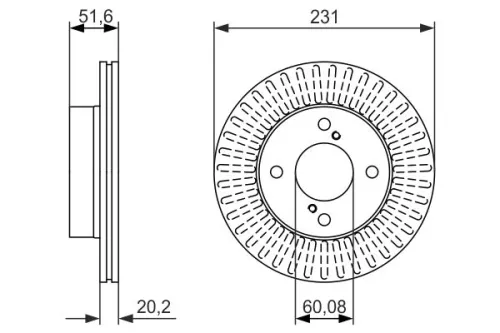 BOSCH Brake Disc (0986479778)