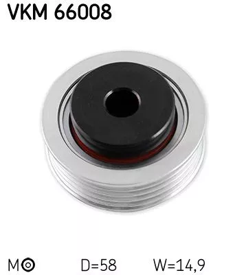 SKF Belt Tensioner, V-ribbed belt (VKM66008)