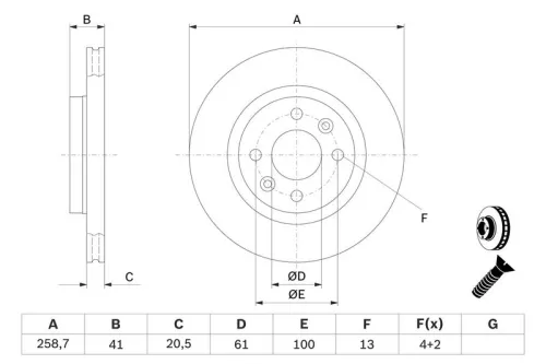 BOSCH Brake Disc (0986479B21)