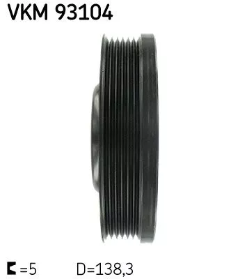 SKF Belt Pulley, crankshaft (VKM93104)