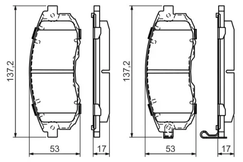 BOSCH Brake Pad Set, disc brake (0986494337)