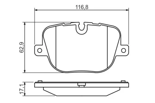 BOSCH Brake Pad Set, disc brake (0986494409)