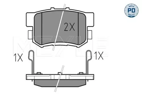 MEYLE Brake Pad Set, disc brake (0252171914/PD)