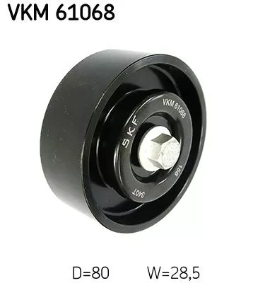 SKF Deflection/Guide Pulley, V-ribbed belt (VKM61068)