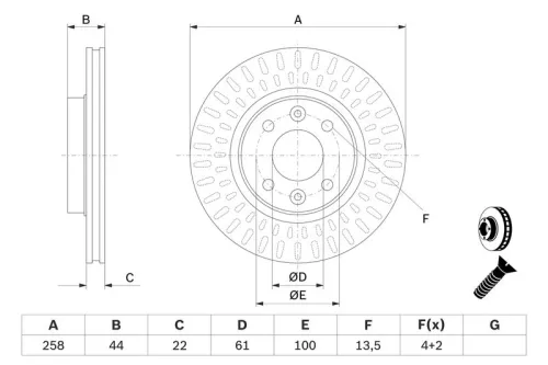 BOSCH Brake Disc (0986479A86)