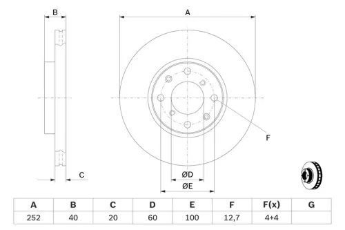 BOSCH Brake Disc (0986479B98)