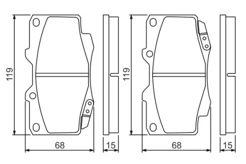 BOSCH Brake Pad Set, disc brake (0986494497)