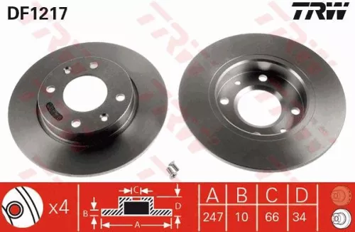 TRW Brake Disc (DF1217)