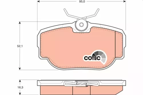 TRW Brake Pad Set, disc brake (GDB1155)