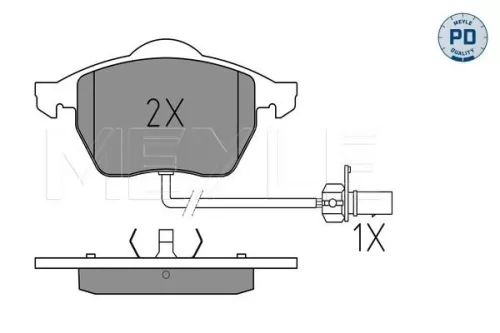 MEYLE Brake Pad Set, disc brake (0252184919/PD)