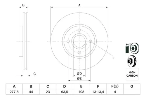 BOSCH Brake Disc (0986479659)