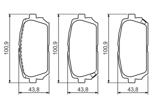 BOSCH Brake Pad Set, disc brake (0986494400)