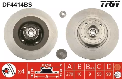 TRW Brake Disc (DF4414BS)