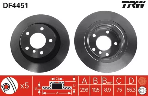 TRW Brake Disc (DF4451)